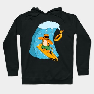 Cat surfing Hoodie